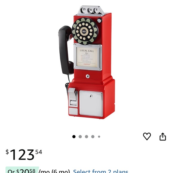 Crosley Phone 1950s Pay Phone - Picture 3 of 5